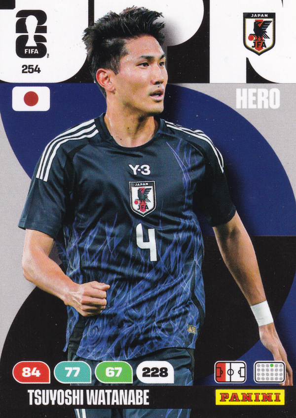 Tsuyoshi Watanabe - Japan - Panini WM 2026 - Hero - Nr. 254