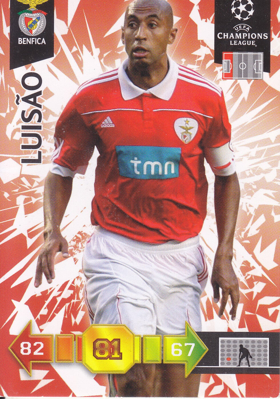 Luisäo - Benfica Lissabon - Panini Champions League 2010 - Basis Karte - Nr. 62