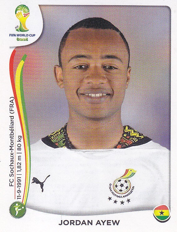 Jordan Ayew - Ghana - Panini WM 2014 - Basis Bild - Nr. 543