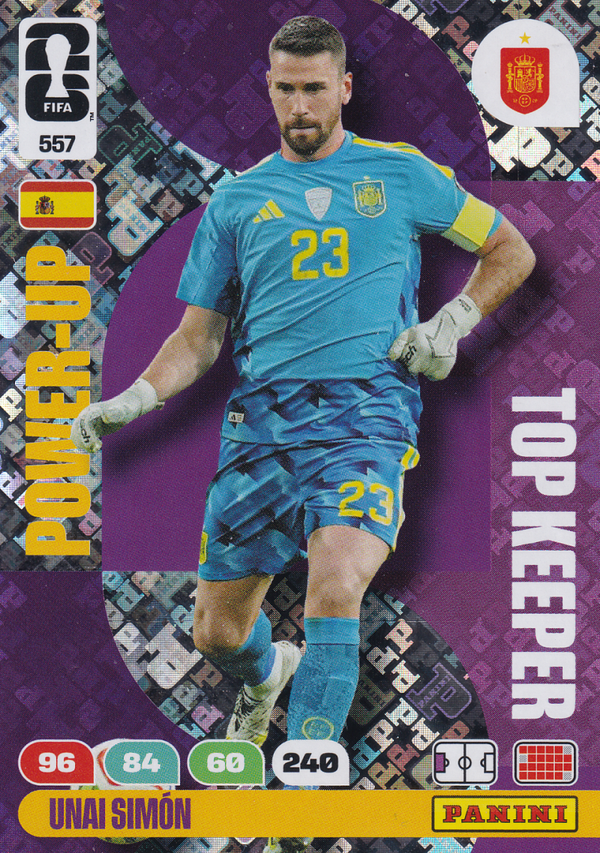 Unai Simon - Spanien - Panini WM 2026 - Power-Up - Top Keeper - Nr. 557