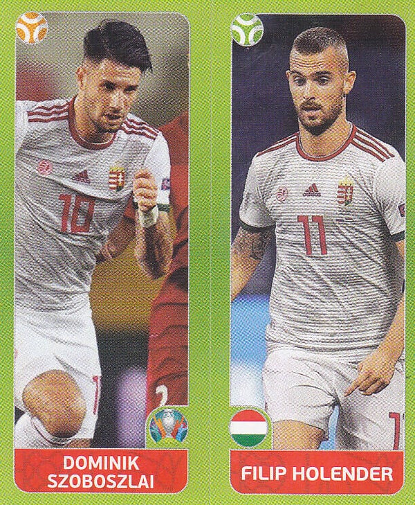 Dominik Szoboszlai & Filip Holender / Ungarn / Panini EM 2020 / Basis Doppelbild / Nr.650a 650b