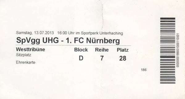SpVgg Unterhaching - 1.FCN 13.07.2013