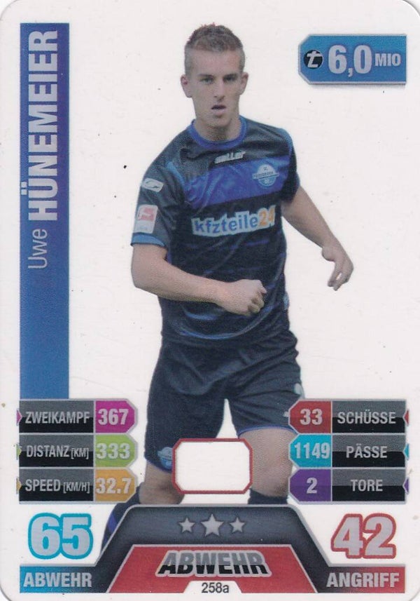 Uwe Hünemeier / SC Paderborn / Topps Match Attax 2014 / Plastik Transparent Karte / Nr. 258 a