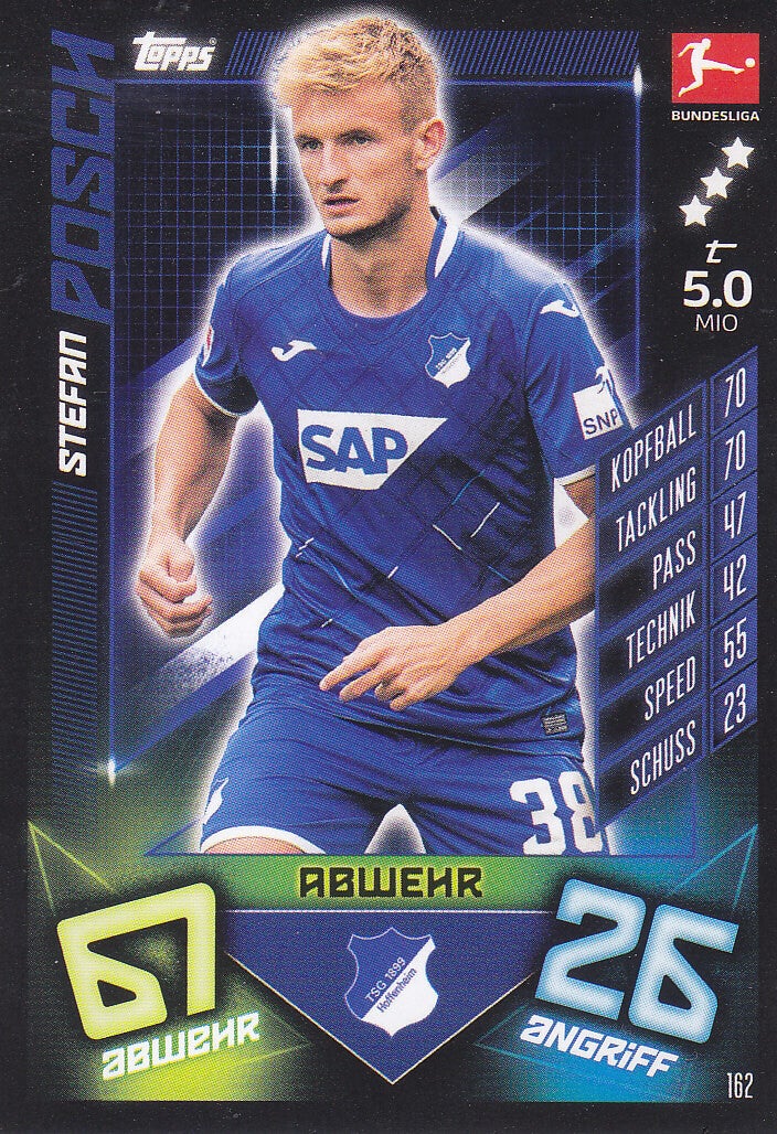 Stefan Posch / TSG Hoffenheim / Topps Match Attax 2019 / Basis Karte / Nr. 162