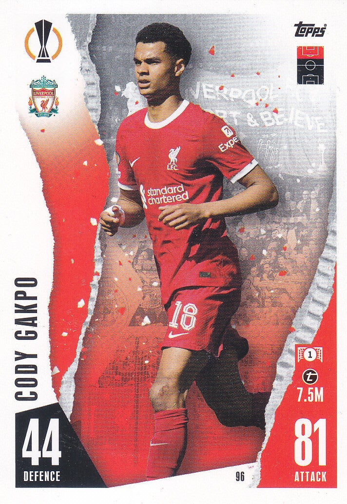 Cody Gakpo / FC Liverpool / Topps Champions League 2023 / Basis Karte / Nr.96