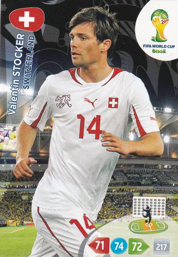 Valentin Stocker - Schweiz - Panini WM 2014 - Basis Karte - Nr. 296