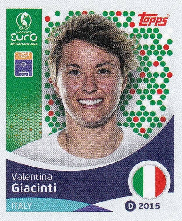 Valentina Giacinti - Italien - Topps Frauen EM 2025 - Basis Bild - Nr. 154