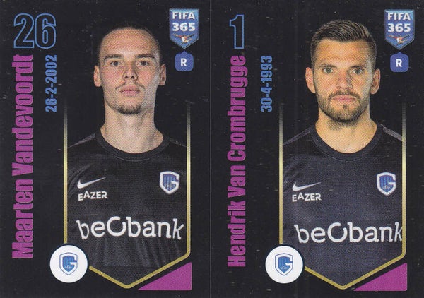 Maarten Vandevoordt & Hendrik van Crombrugge KRC Gent Basis Doppelbild Nr.22a 22b
