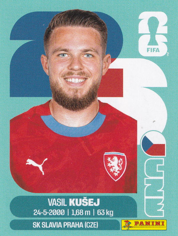 Vasil Kusej - Tschechien - Panini WM 2026 - Basis Bild - CZE16