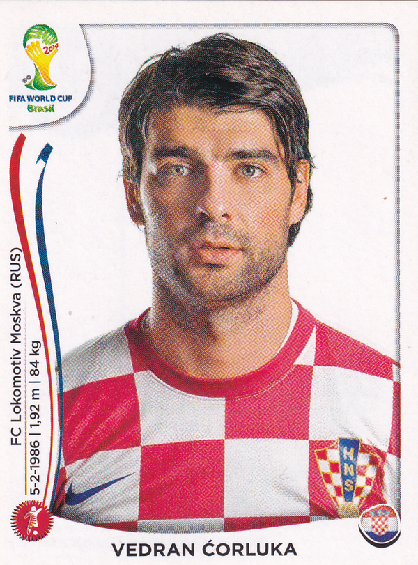 Vedran Corluka - Kroatien - Panini WM 2014 - Basis Bild - Nr. 55