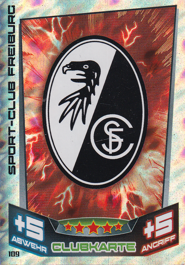 SC Freiburg - Topps Match Attax 2013 - Vereinslogo Glitzer - Nr. 109