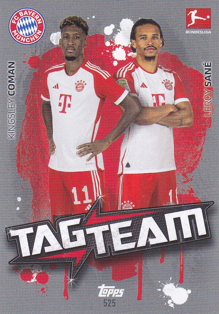 Kingsley Coman & Leroy Sane / FC Bayern München / Topps Match Attax Extra 2023 / Tag Team / Nr.525
