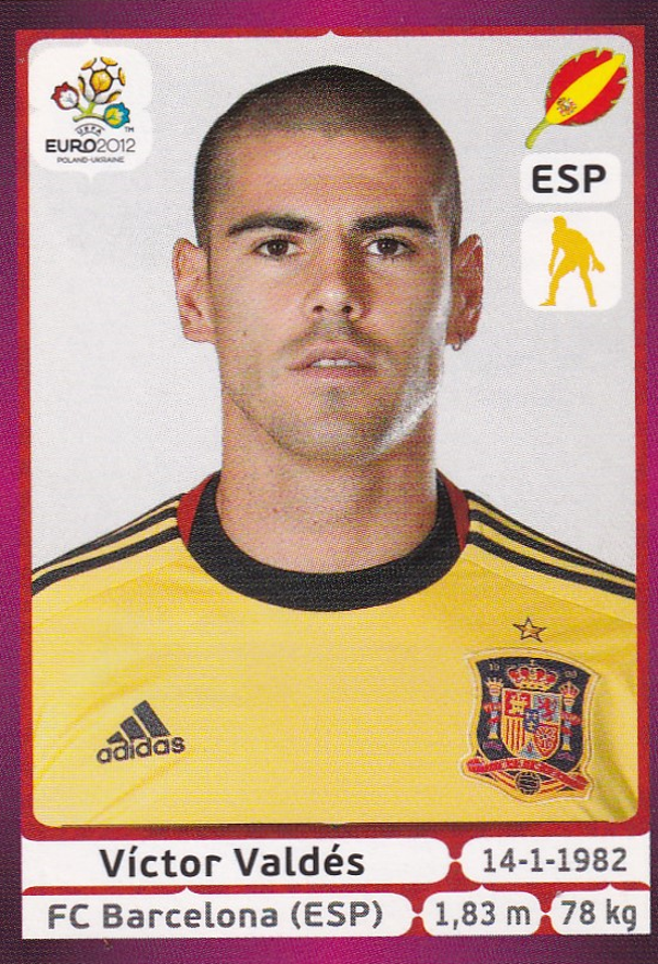 Victor Valdes / Spanien / Panini EM 2012 / Basis Bild / Nr. 288