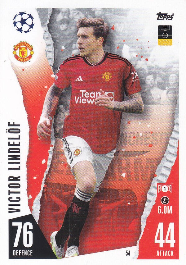 Victor Lindelöf / Manchester United / Topps Champions League 2023 / Basis Karte / Nr.54