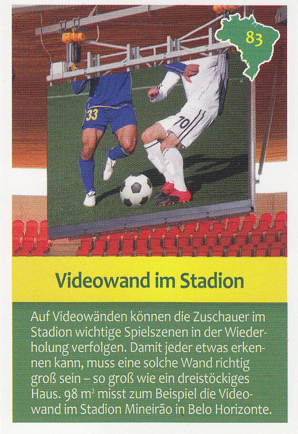Videowand im Stadion - Entdecke Brasilien - Sportkarte - Nr. 83