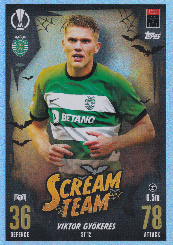 Viktor Gyökeres - Sporting Lissabon - Topps Champions League 2023 - Scream Team - Nr.ST12