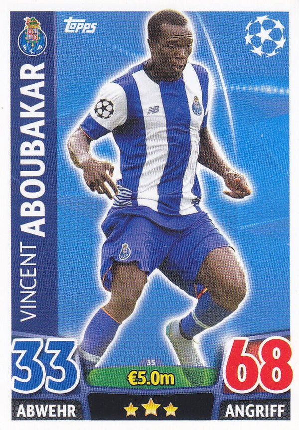 Vincent Aboubakar / FC Porto / Topps Champions League 2015 / Basis Karte / Nr.35