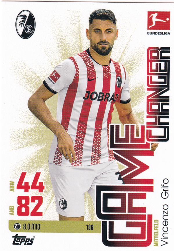 Vincenzo Grifo - SC Freiburg - Topps Match Attax 2025 - Game Changer - Nr. 186