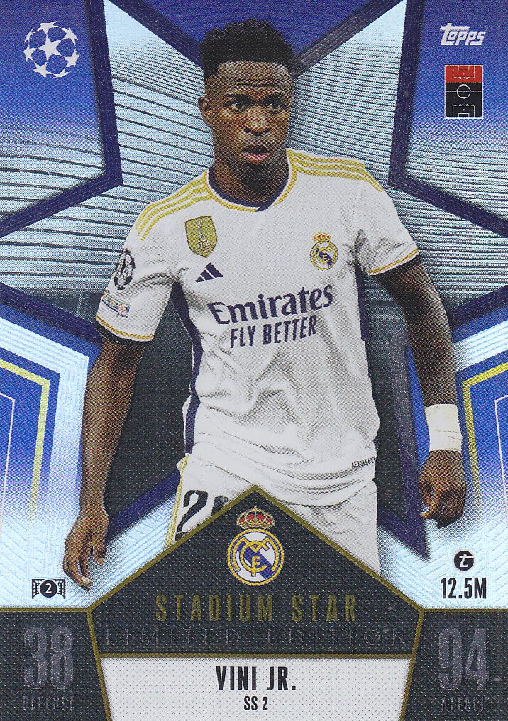 Vini JR. / Real Madrid / Topps Champions League 2023 / Limited Edition Stadium Star / Nr. SS 2