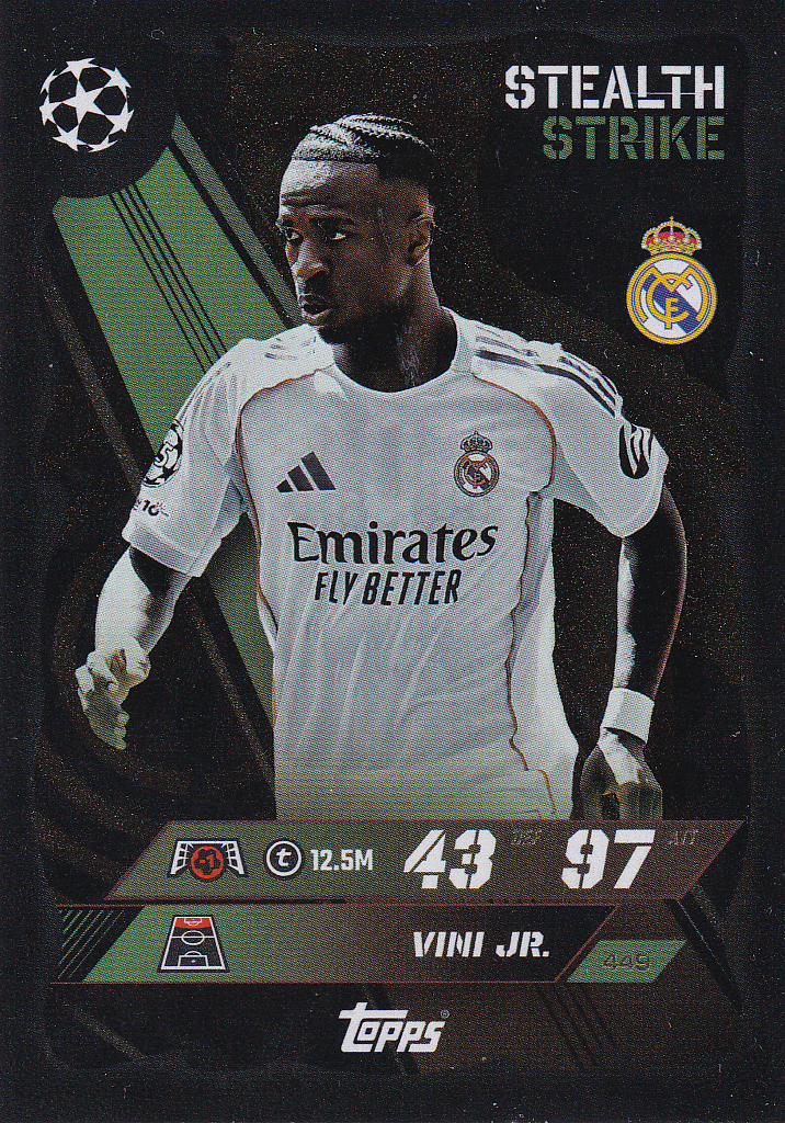 Vini JR. - Real Madrid - Topps Champions League 2025 - Stealth Strike - Nr. 449