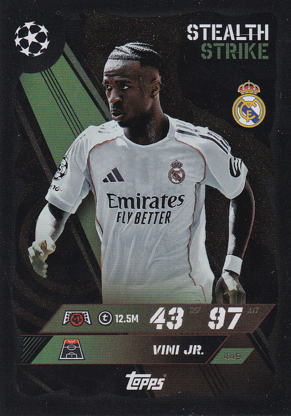 Vini JR. - Real Madrid - Topps Champions League 2025 - Stealth Strike - Nr. 449