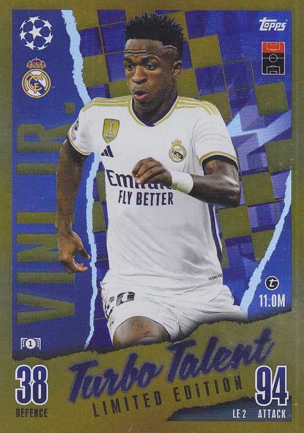 Vini JR. / Real Madrid /  Topps Champions League 2023 / Turbo Talent / Limited Edition / Nr. LE2