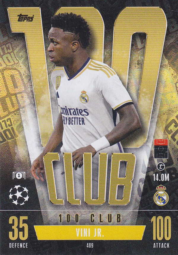 Vini JR / Real Madrid / Topps Champions League 2023 / Club 100 / Nr.489