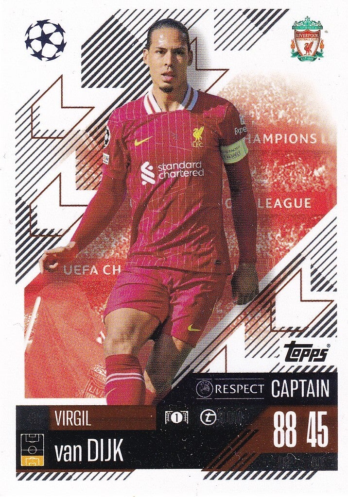 Virgil van Dijk / FC Liverpool / Topps Champions League 2024 / Basis Karte / Nr. 48