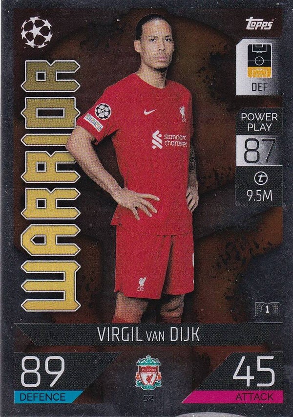 Virgil van Dijk / FC Liverpool / Topps Champions League 2022 / Warrior / Nr. 32