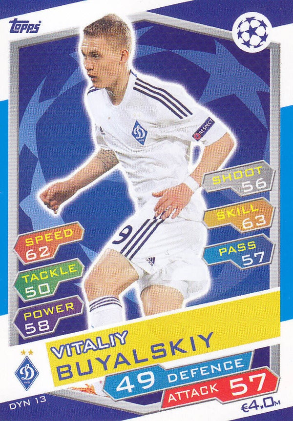 Vitaly Buyalskiy / Dynamo Kiew / Topps Champions League 2016 / Basis Karte / Nr. DYN 13