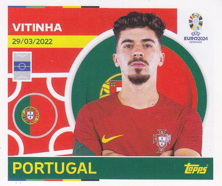 Vitinha / Portugal / Topps EM 2024 / Basis Bild  / Nr. POR 16
