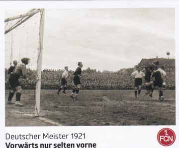 Vorwärts nur selten vorne - Panini 125 Jahre 1.FC Nürnberg - Deutscher Meister 1921 - Nr. 85