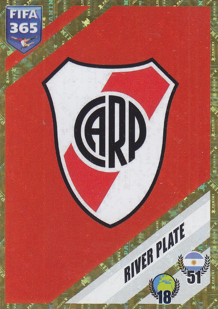 River Plate Buenos Aires / Panini Fifa 365 Jahr 2024 / Vereinslogo / Nr. 13