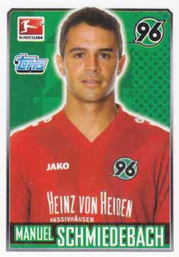Manuel Schmiedebach / Hannover 96 / Topps Bundesliga 2014 / Basis Bild / Nr.117