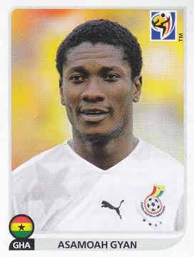Asamoah Gyan / Ghana / Panini WM 2010 / Basis Bild / Nr.331