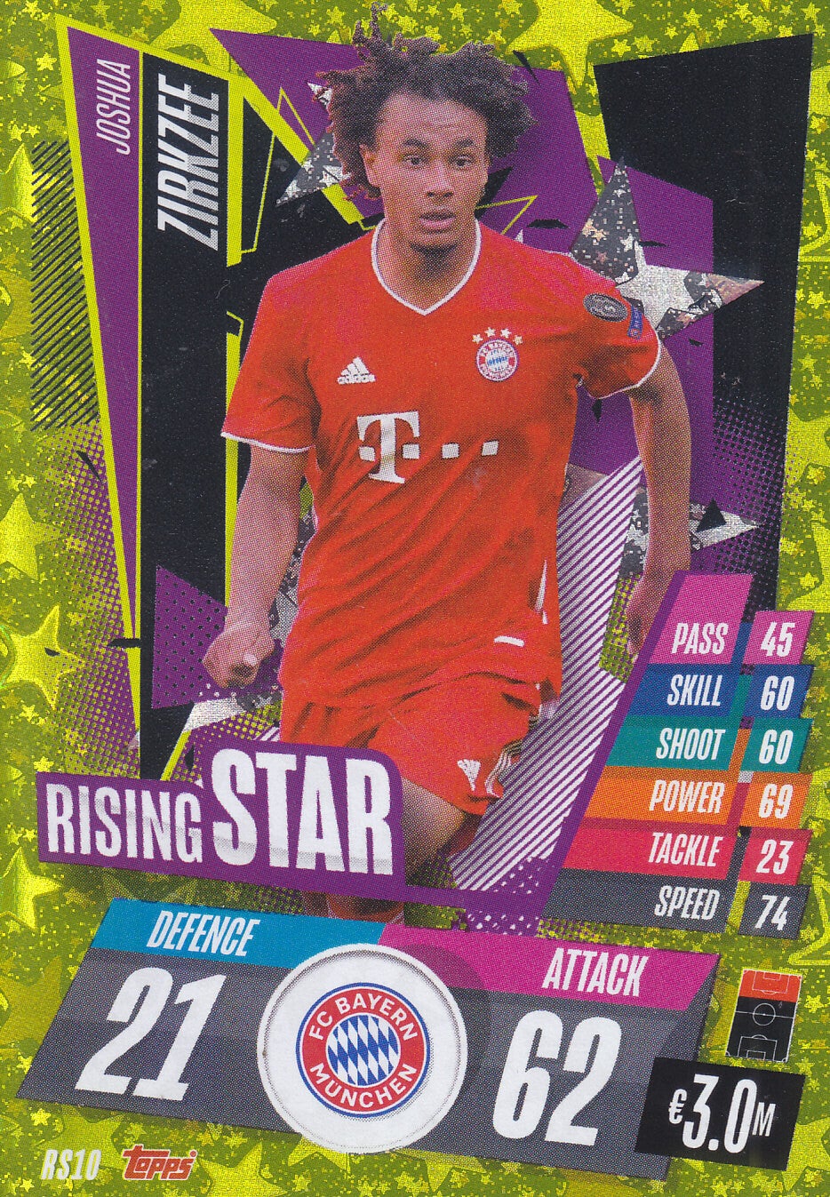Joshua Zirkzee /  FC Bayern München / Topps Champions League 2020 / Rising Star / Nr. RS 10