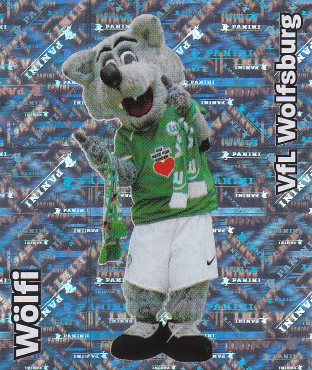 Wölfi - VFL Wolfsburg - Panini Bundesliga 2008 - Maskottchen Glitzer - Nr. 470