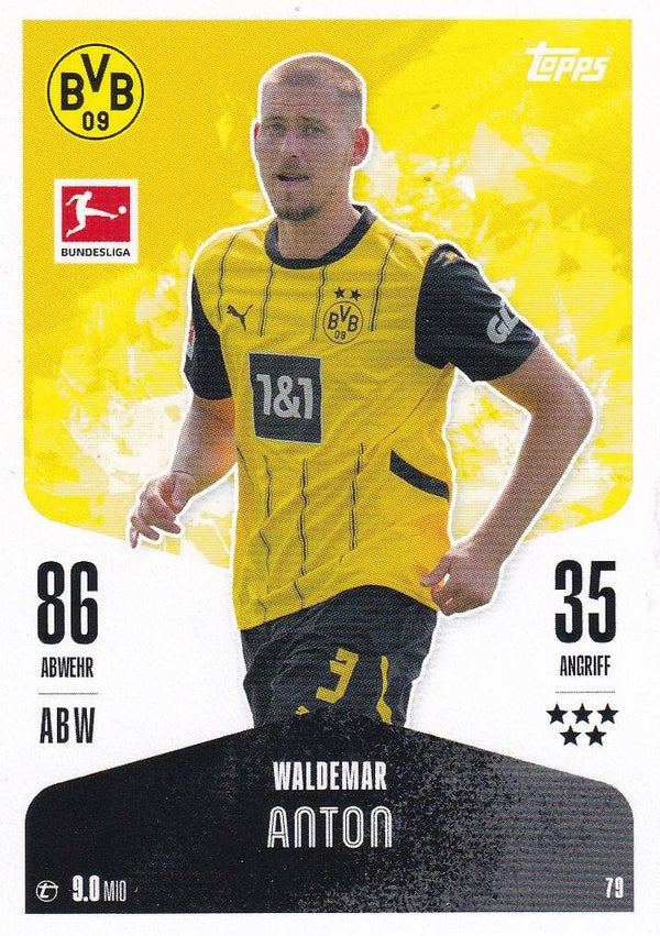 Waldemar Anton / Borussia Dortmund / Topps Match Attax 2024 / Basis Karte / Nr. 79