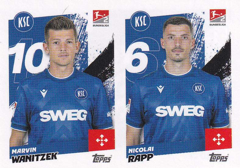 Marvin Wanitzek & Nicolai Rapp - Karlsruher SC - Topps Bundesliga 2025 - Doppelbild - Nr. 336
