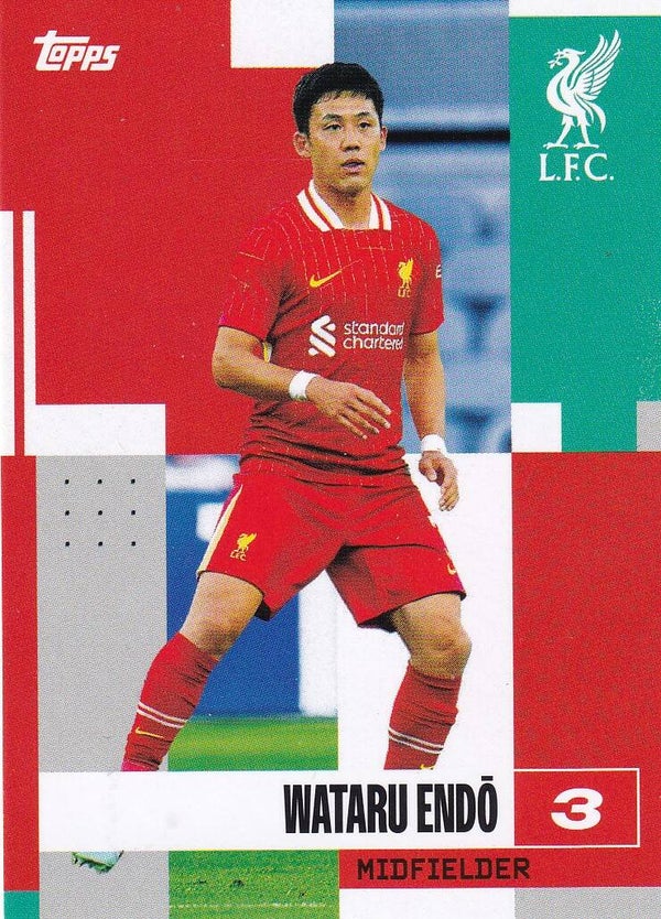 Wataru Endo - FC Liverpool - Topps Team Set 2024 - Basis Karte- Nr. 14