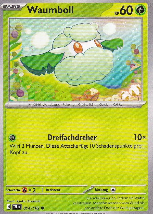 Waumboll / Pokemon / Gewalten der Zeit 2024 / Basis Karte / Nr. 014/162