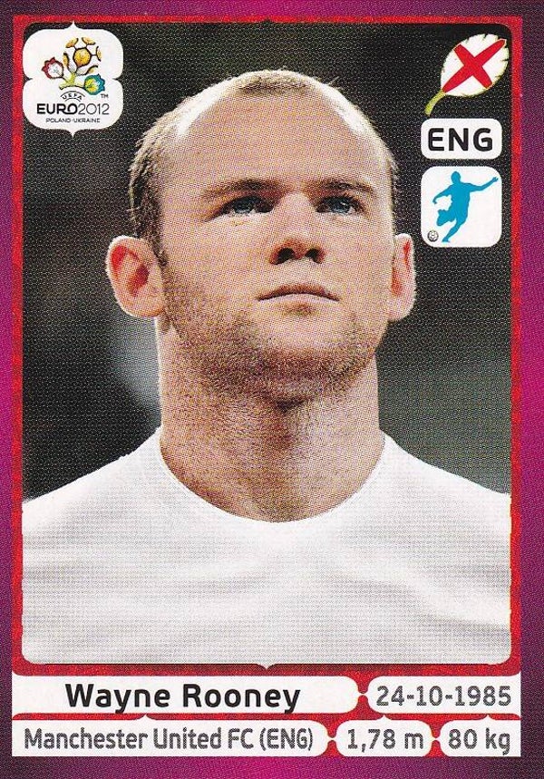 Wayne Rooney / England / Panini EM 2012 / Basis Bild / Nr. 509
