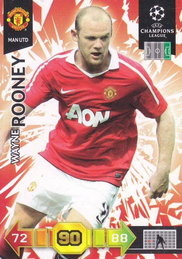 Wayne Rooney / Manchester United / Panini Champions League 2010 / Basis Karte / Nr.166