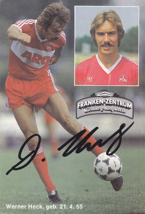 Werner Heck / 1.FC Nürnberg / Autogrammkarte 1983