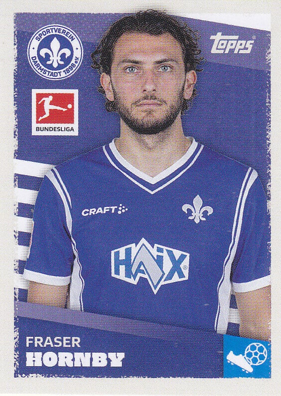 Fraser Hornby / Darmstadt 98 / Topps Bundesliga 2023 / Basis Bild / Nr. 108