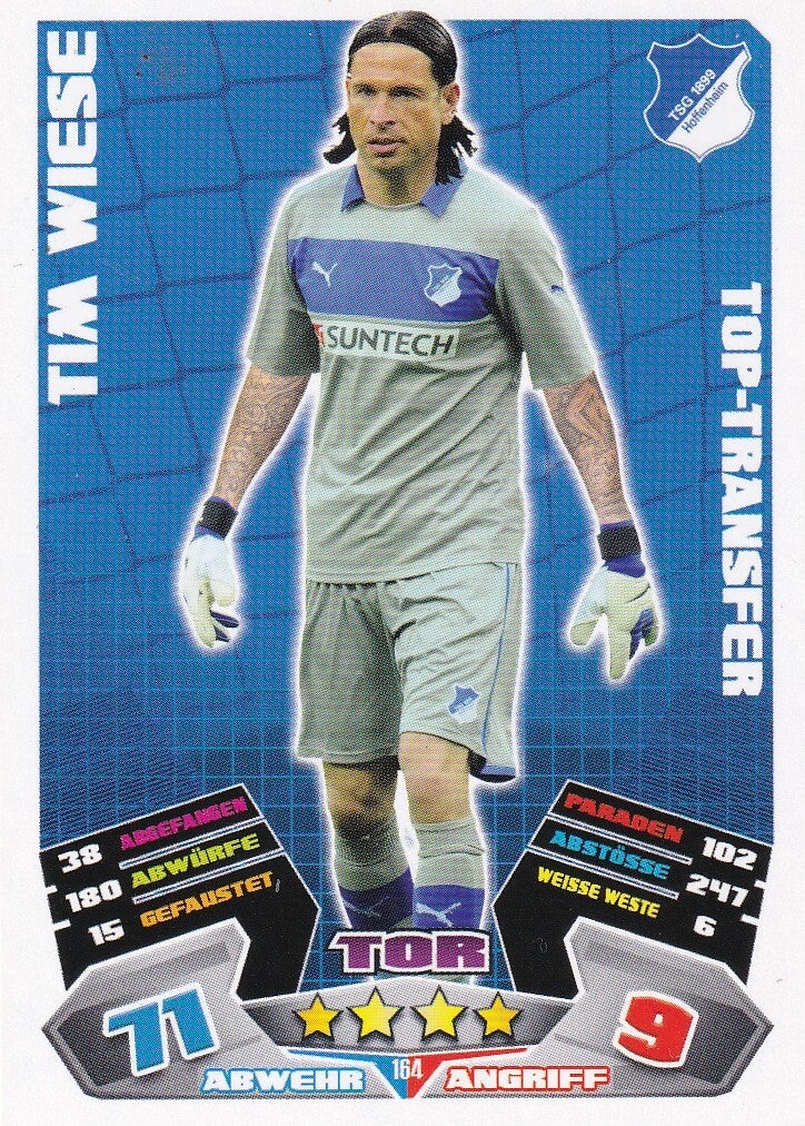 Tim Wiese / TSG Hoffenheim / Topps Match Attax 2012 / Top-Transfer / Nr. 164