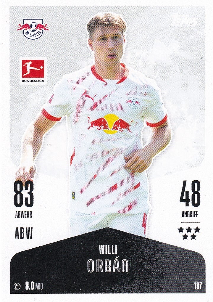 Willi Orban / RB Leipzig / Topps Match Attax 2024 / Basis Karte / Nr. 187