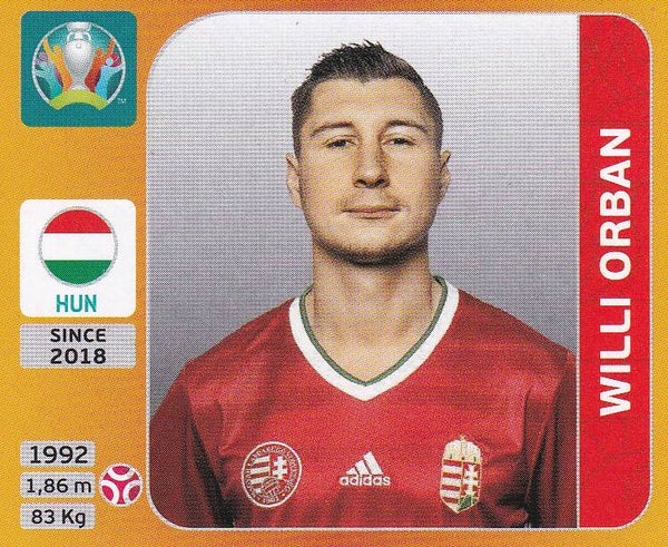 Willi Orban / Ungarn / Panini EM 2020 / Basis Bild / Nr. 633