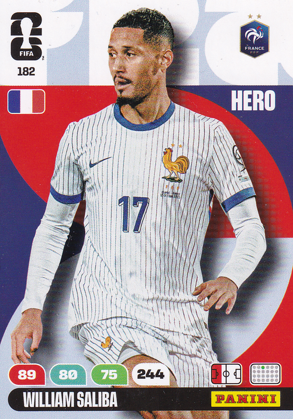 William Saliba - Frankreich - Panini WM 2026 - Hero - Nr. 182
