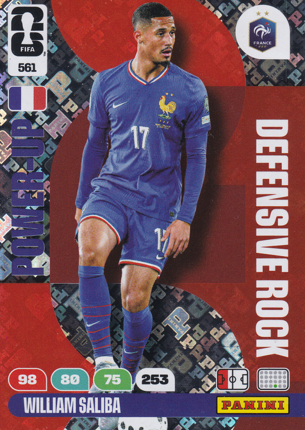William Saliba - Frankreich - Panini WM 2026 - Power Up - Defensive Rock - Nr. 561